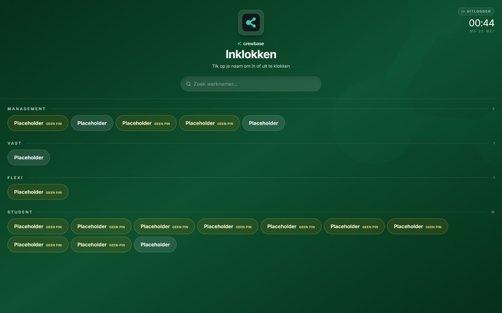 crewbase kiosk op iPad