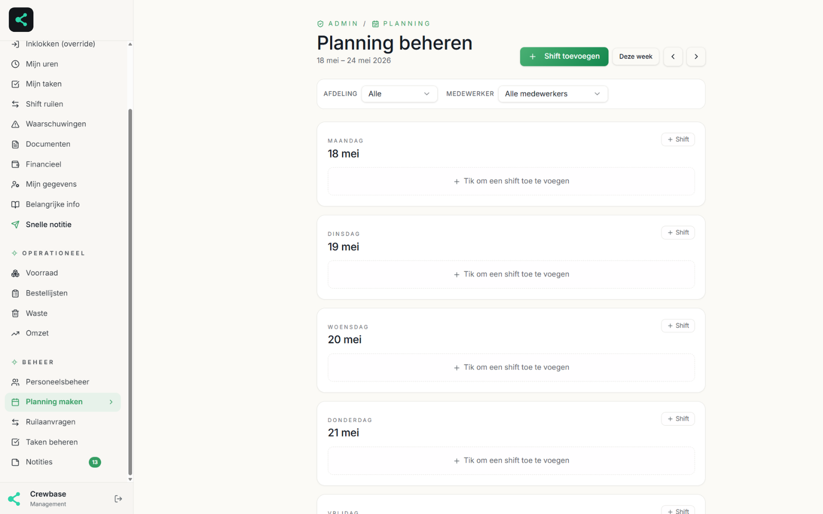crewbase planning