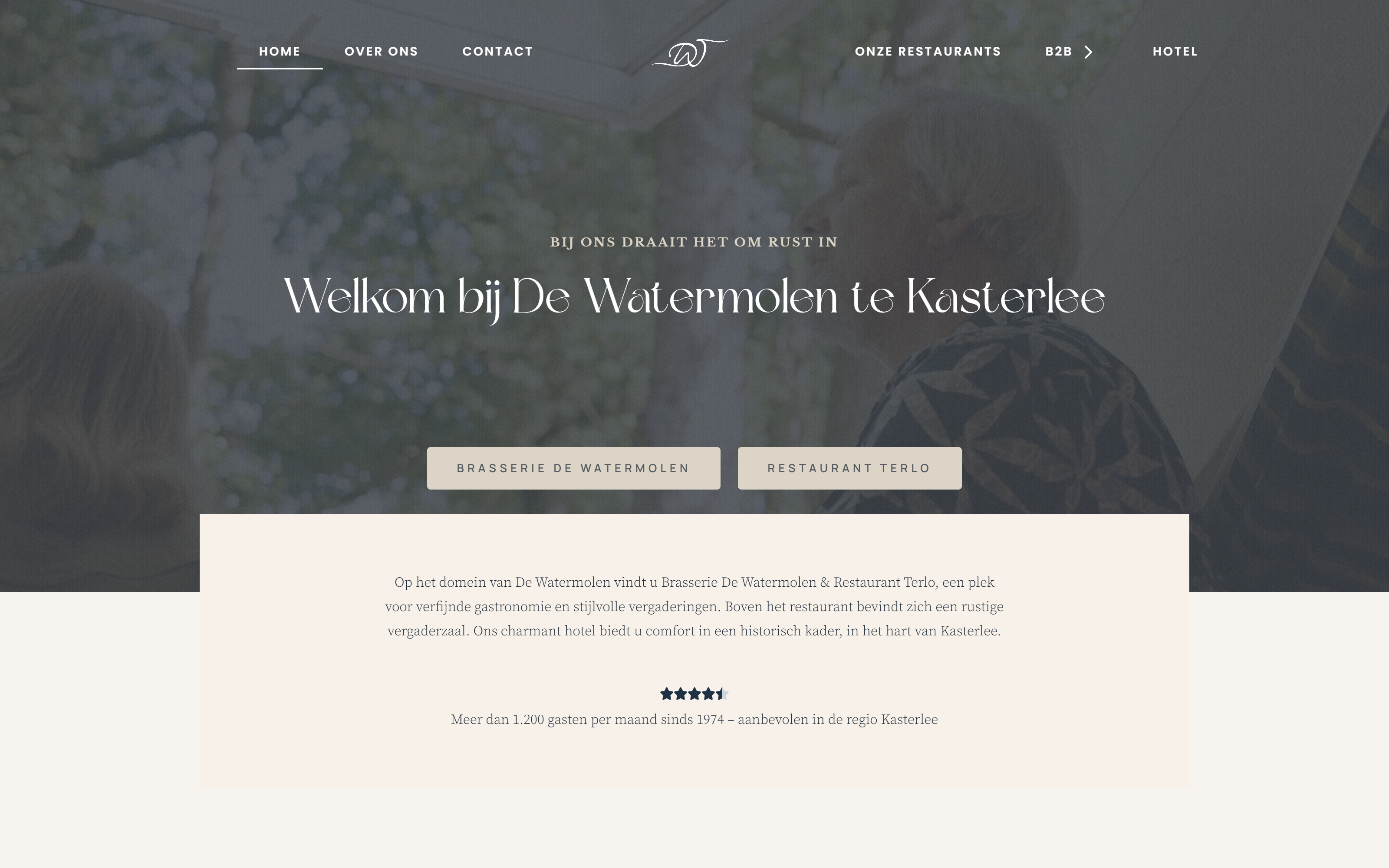 Watermolen website door Altex Agency, desktop